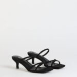 Chic Strappy Kitten Stiletto Heels