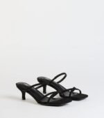 Chic Strappy Kitten Stiletto Heels