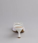 Adorable Bow Mesh Strap Stiletto Mules - Image 12