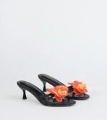Vacay Ready Flower Strap Stiletto Mules - Image 9