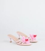 Vacay Ready Flower Strap Stiletto Mules - Image 5