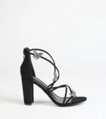 Whimsically Chic Butterfly Rhinestone Block Heels - Image 2