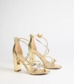 Whimsically Chic Butterfly Rhinestone Block Heels - Image 9