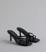 Out And About Strappy Thong Stiletto Mules - Image 5