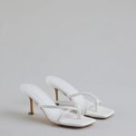 Out And About Strappy Thong Stiletto Mules