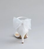 Sweet And Chic Tulle Bow Kitten Heels - Image 3