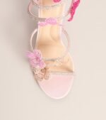 Glitzy Rhinestone Flower Spiral Stiletto Heels - Image 4