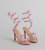 Mythical Babe Butterfly Rhinestone Spiral Stiletto Heels - Image 9
