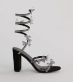 Mythical Babe Butterfly Rhinestone Spiral Stiletto Heels - Image 2