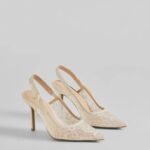 Sweet Cuties Lace Slingback Stiletto Pumps