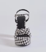 Style Icon Houndstooth Platform Knot Block Heels - Image 3