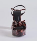 Chic Impression Tortoise Print Platform Knot Heels - Image 3