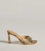 Striking Chic Snake Print Stiletto Mules - Image 2