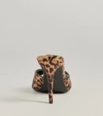 Ever So Fierce Leopard Satin Stiletto Mules - Image 4