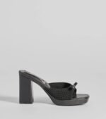 Cute Vibes Bow Platform Knit Mules - Image 10