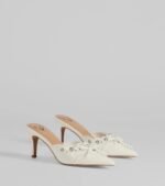 Sweetest Gift Closed Toe Bow Stiletto Pumps - Image 5