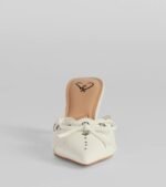 Sweetest Gift Closed Toe Bow Stiletto Pumps - Image 7