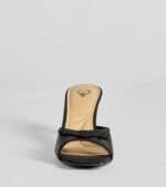 Adorable Bow Mesh Strap Stiletto Mules - Image 3