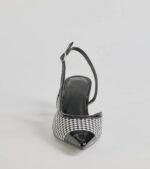 Pattern Play Houndstooth Sling-Back Kitten Heel Pumps - Image 3
