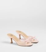 Adorable Bow Mesh Strap Stiletto Mules - Image 5