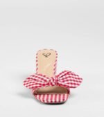 Cutesy Babe Gingham Bow Strap Mules - Image 3