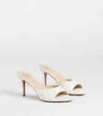 Flourishing Rose Floral Stiletto Mules