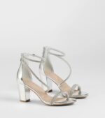 Love To Sparkle Rhinestone Strap Block Heels - Image 5