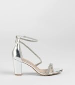 Love To Sparkle Rhinestone Strap Block Heels - Image 6
