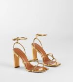 So Elegant Twist Strappy Block Heels - Image 9