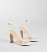 So Elegant Twist Strappy Block Heels - Image 5