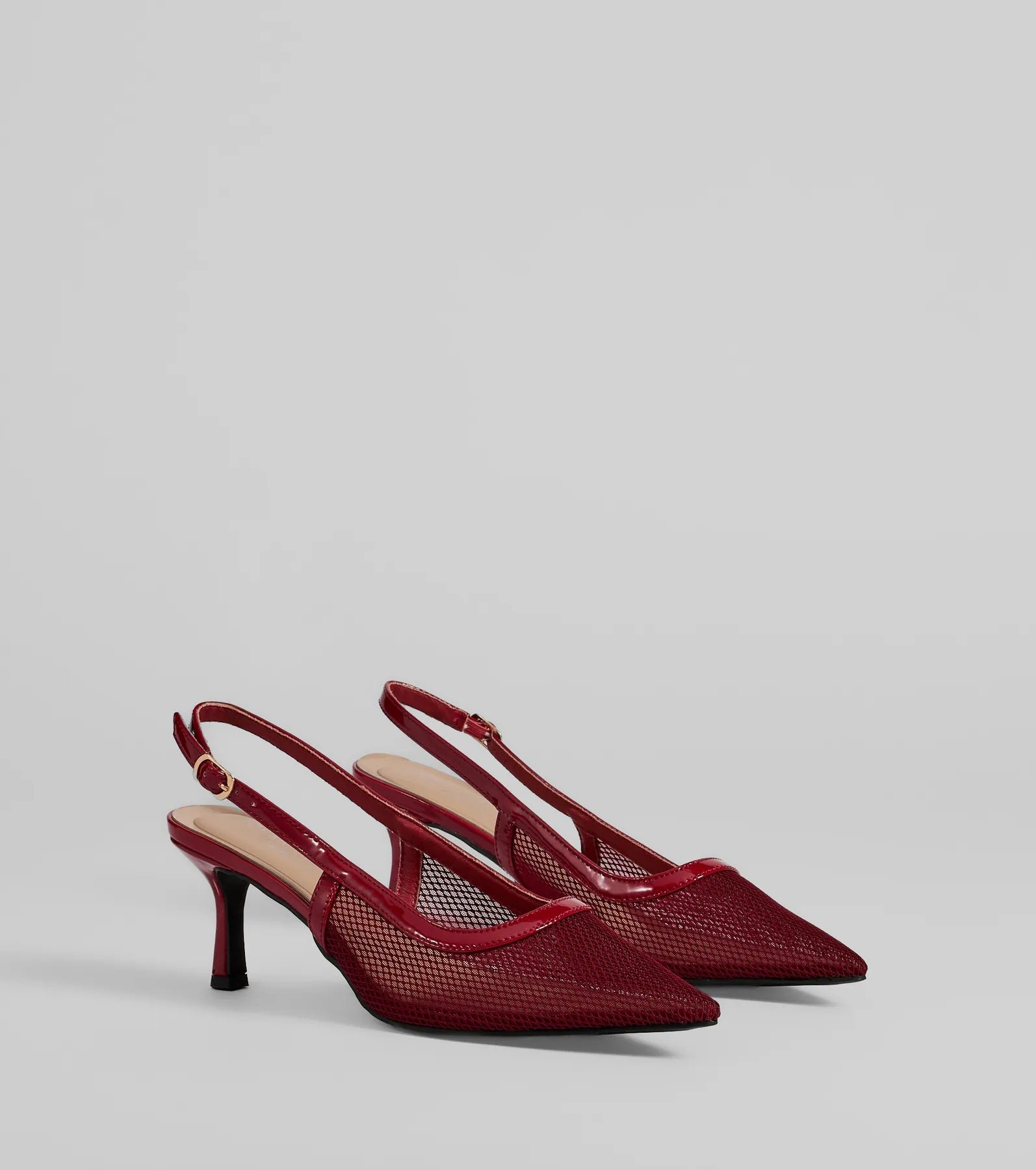 07401-5291_1_WINE_PoisedPerfectionPointyKittenHeelPumps Poised Perfection Pointy Kitten Heel Pumps - Image 1