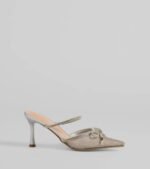 Chic Steps Glitter Mesh Stiletto Pumps - Image 2
