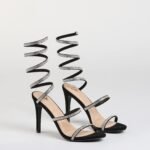 Girly Vibes Rhinestone Spiral Heels
