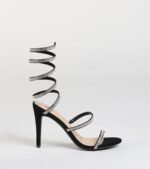 Girly Vibes Rhinestone Spiral Heels - Image 2