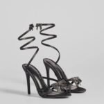 Chic Charm Bow Spiral Stiletto Heels