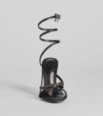 Chic Charm Bow Spiral Stiletto Heels - Image 3