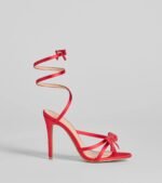 Chic Charm Bow Spiral Stiletto Heels - Image 6